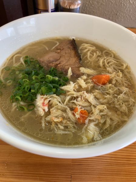 「限定カニ塩らーめん（冷）」@ラーメン大木戸の写真