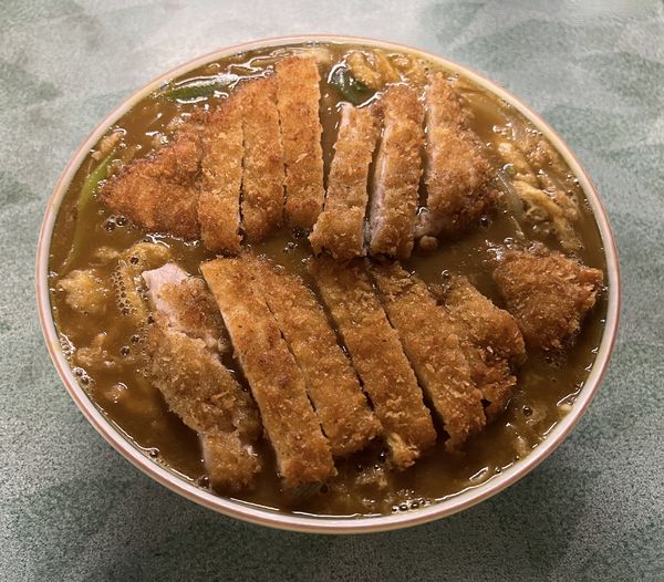 「カツカレーラーメン・麺大盛り・カツW1120円」@食堂 二葉の写真