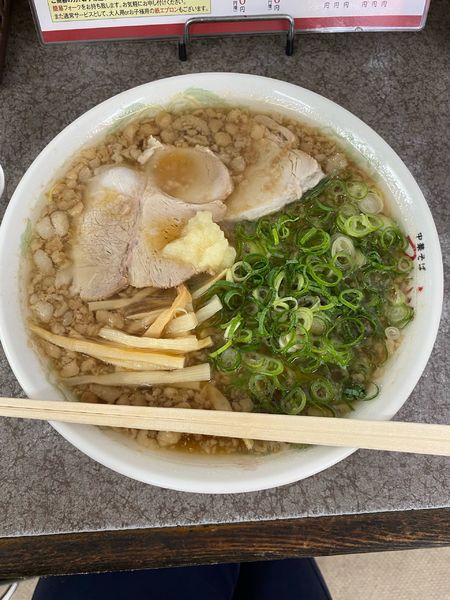 「中華そば大盛脂マシマシニンニクトッピング」@つたふじ 福山支店の写真