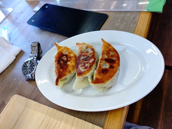 「餃子(3個)270円」@手打ちらぁめん 足利麺 太田・尾島店の写真