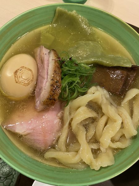 「特製手打中華そば塩1350+日替ご飯鴨麻婆丼380」@手打麺祭 かめ囲の写真