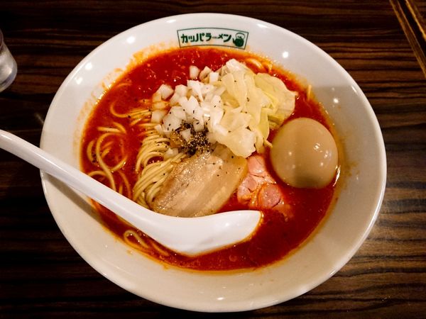 「味玉とまとらーめん(チーズごはんセット)」@らーめん カッパハウスの写真