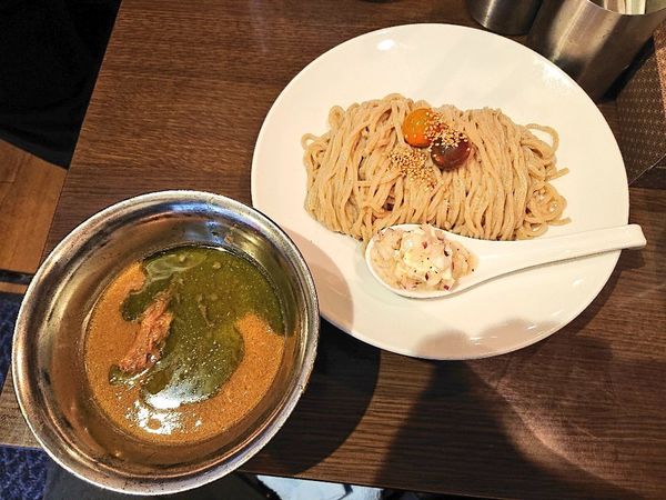 「【限定】牛タンとマッシュルームの濃厚つけ麺、など」@八咫烏の写真