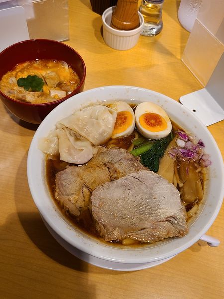 「特製中華そば(醤油)¥1250+小親子丼¥300」@中華そば 千乃鶏の写真