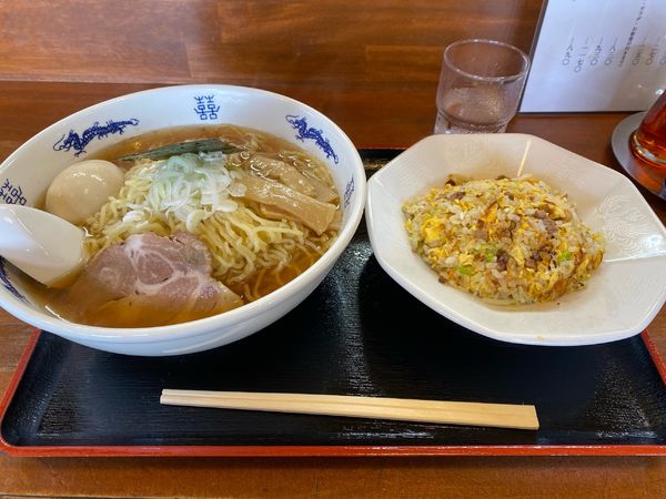 「半チャンつがる790円＋麺大盛100えん」@食房 つしまの写真