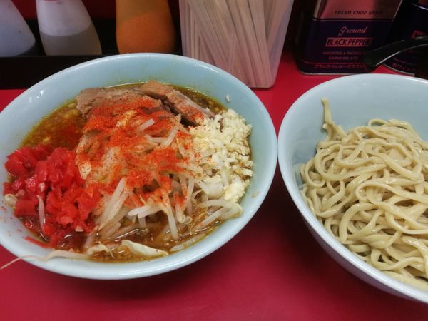 「ピリ辛カレーつけ麺」@ラーメン二郎 中山駅前店の写真