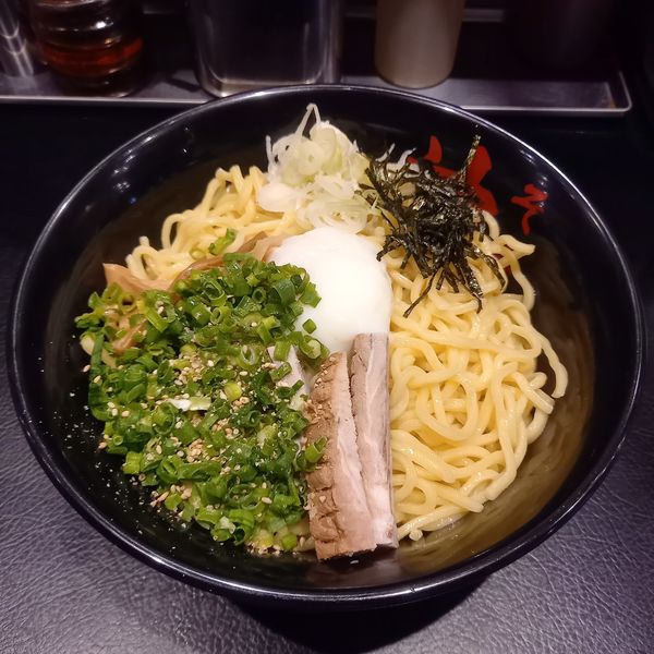 「油そばW盛り¥820+A(半熟たまご+ネギゴマ)¥180」@東京油組総本店 上野組の写真