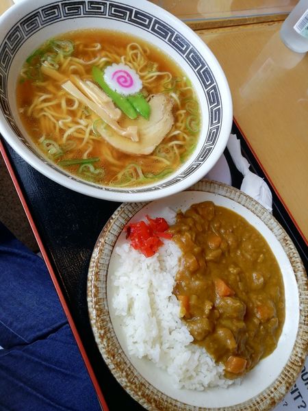 「日光ラーメン＆カレーセット」@あさやレストハウスの写真