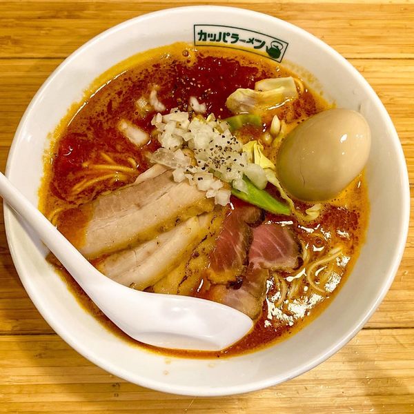 「特製とまとらーめん（チーズご飯セット）¥1,350」@カッパ64 福生店の写真