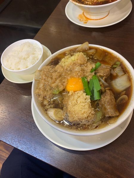 「スタミナ濃厚中華そば830円生卵50円」@濃厚中華そば スタミナ軒の写真