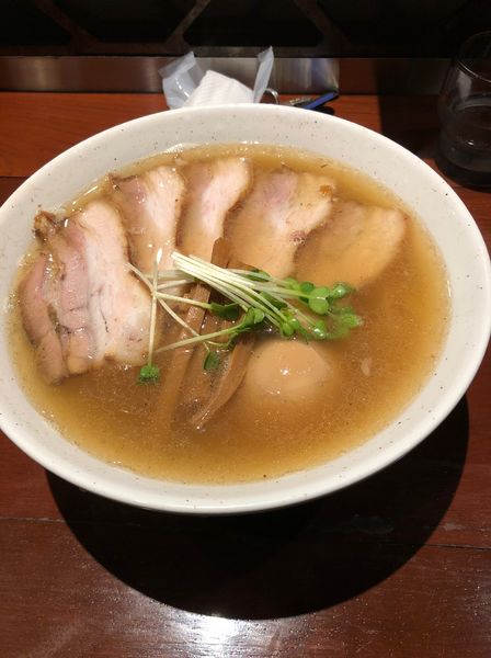 「お魚あっさりラーメン(塩) 肉増し ネギ抜き」@麺 匠仁坊の写真