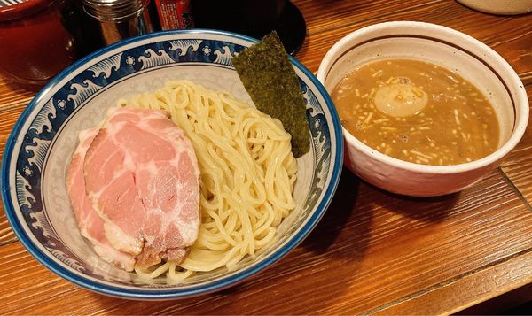 「つけめん(大盛り)＋味玉」@らーめん木尾田の写真