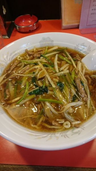 「細切り牛そば(大盛り)」@中華そば 珍来の写真