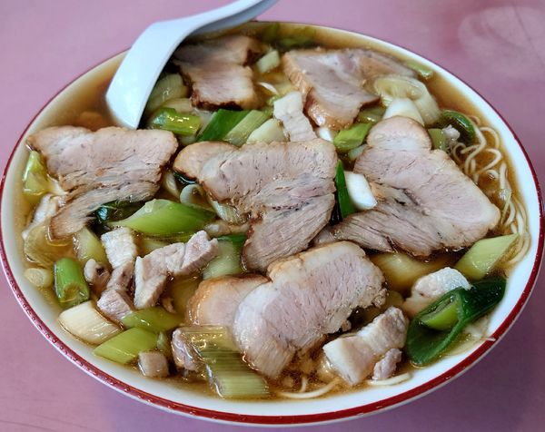 「珍達そば(大盛)&チャーシュー」@珍達そばの写真