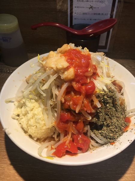 「中2ザトメート汁無し冷やし」@麺屋 浜一の写真