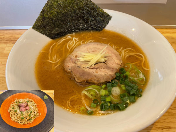 「のどぐろの白湯そば1000円、蟹味噌の和え玉400円」@中華そば ひしおの写真