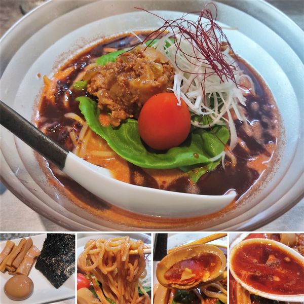 「冷やし担々麺＋味玉＋メンマ＋海苔＋２辛＝1350円」@麺 やまらぁの写真