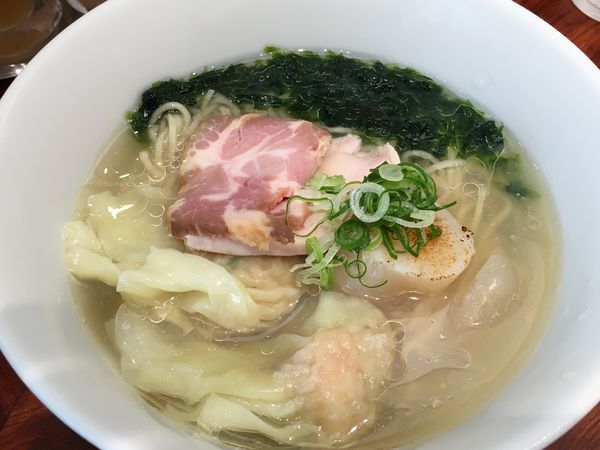 「【期間限定】浅利と生海苔の冷やし塩そば」@三馬路 東京店の写真