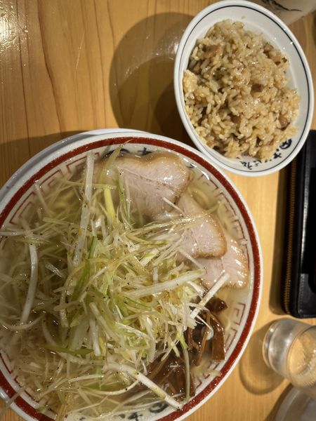 「ねぎそば920円＋肉めし230円」@田中そば店 新橋店の写真