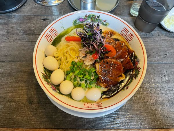 「限定 オマール出汁のクリーミー冷しソバ＋マサオ×2」@ラーメン カラテキッドの写真