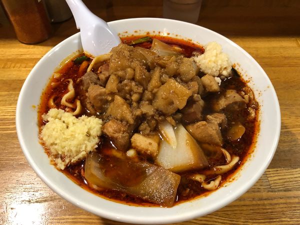 「辛いスタ満ソバ」@元祖スタミナ満点らーめんすず鬼 赤坂店の写真