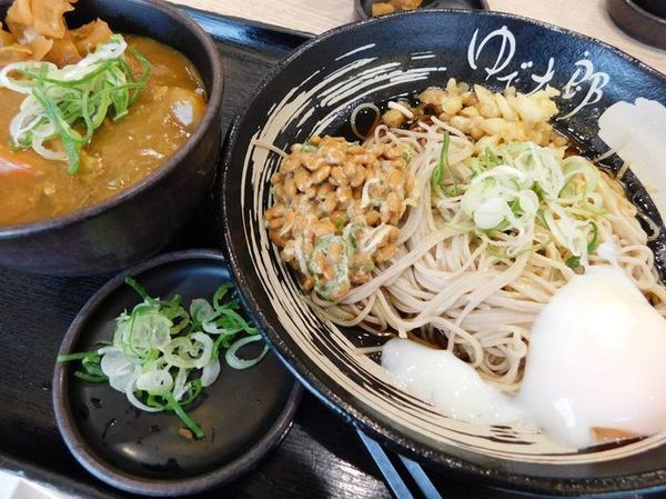 「朝定・納豆¥390+カレールー¥0」@ゆで太郎 柏の葉キャンパス店の写真