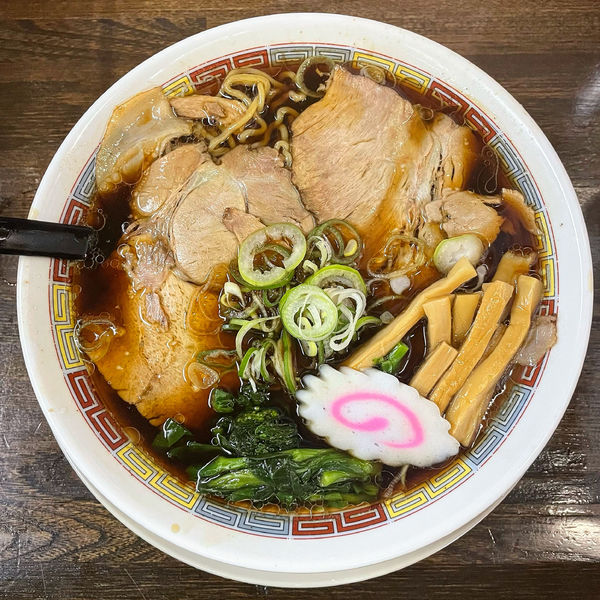 「伝(縮れ麺)」@ますや本店 駅前店の写真