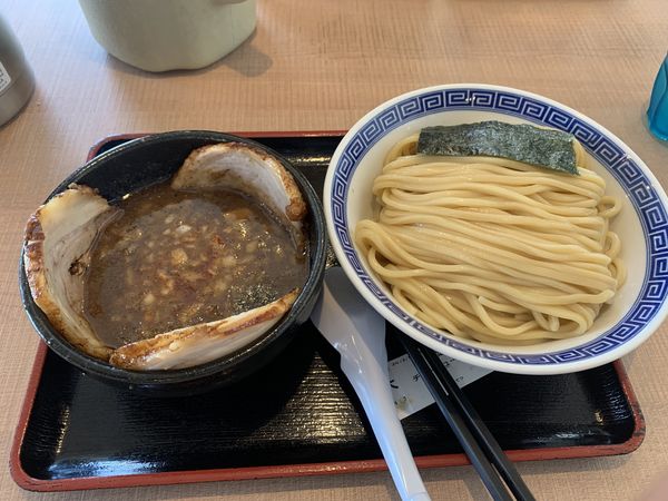 「特濃煮干しつけ麺チャーシュー増し」@大勝軒てつの写真