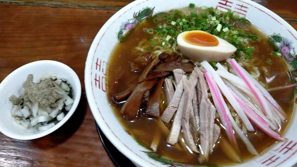 「冷やしラーメン　海苔玉葱カップ」@長尾中華そば 東京神田店の写真