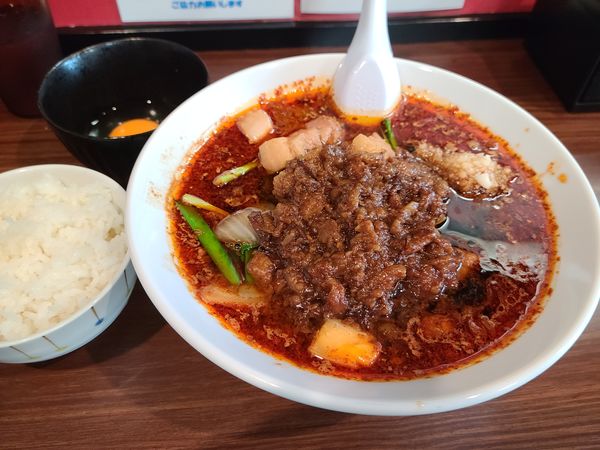 「辛いスタ満ソバ」@元祖スタミナ満点らーめん すず鬼 熊谷うえちゃん店の写真