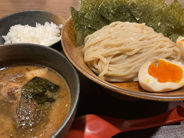 「つけ麺　中盛　たまご　のり」@是・空 金沢藤江店の写真