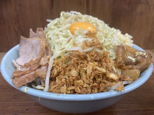 「まぜそば（改）全ﾏｼ」@ラーメン二郎 池袋東口店の写真