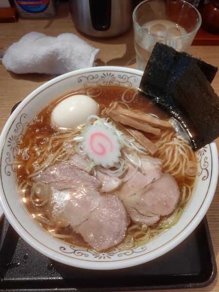 「味玉中華そば+大盛り」@中華そば 勝本の写真