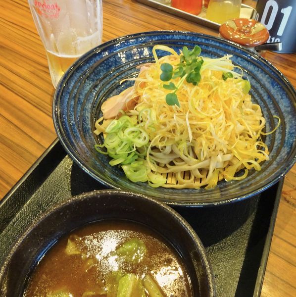 「鶏つけ+辛ネギ(1,010円)」@鶏そば 新里の写真