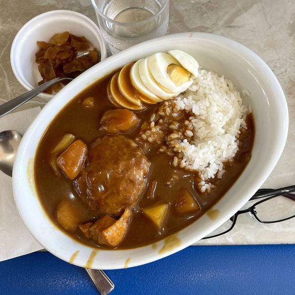「ハンバーグカレー+卵」@カフェテラス ポンヌフの写真