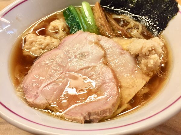 「雲呑生姜中華【1200円】」@白河手打中華そば  一番いちばんの写真