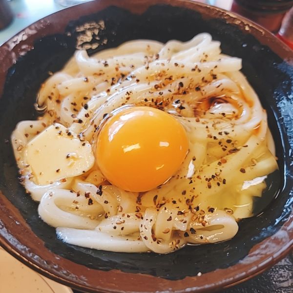「釜バター 小」@手打十段 うどんバカ一代の写真