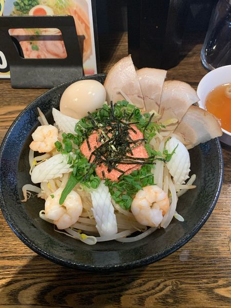 「全のせ明太油そば」@まぜそば鶴也の写真