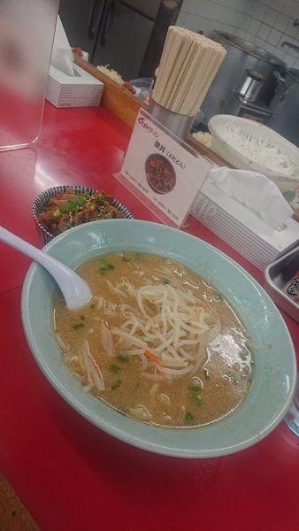 「味噌ラーメン 豚丼」@くるまやラーメン 新座店の写真