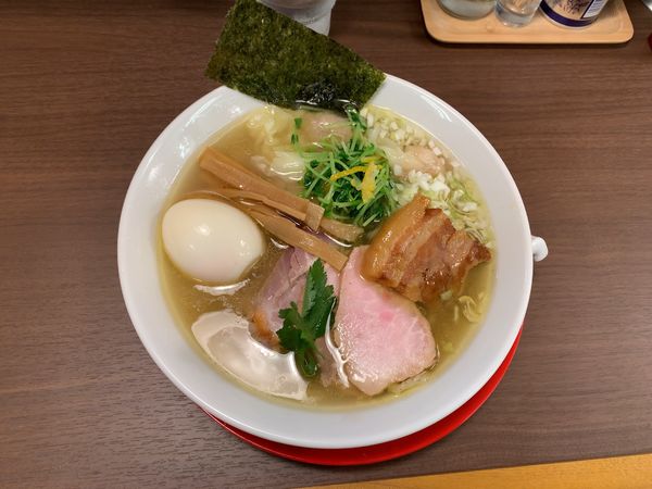 「特製わんたん麺（塩）1200円」@中華そば 麦笑 本所吾妻橋店の写真