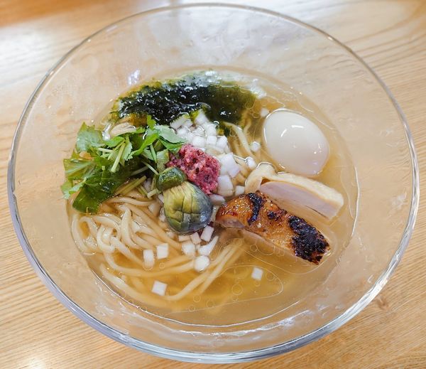 「梅生姜の冷やし煮干しそば【数量·期間限定】」@麺 㐂色の写真