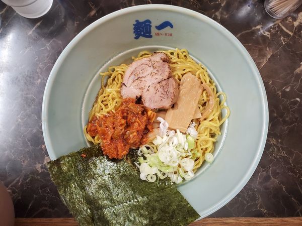 「カラシ油そば」@ラーメン屋 麺一 溝の口店の写真