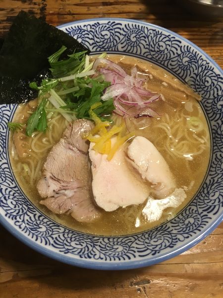 「焼き鰆の中華そば　塩(800円)」@麺や 金座の写真