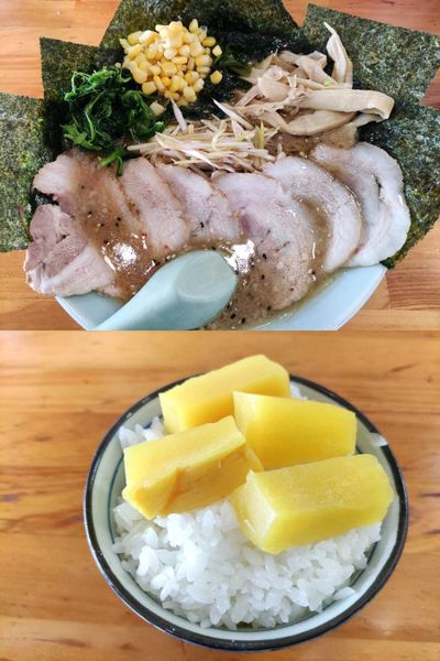 「醤油ﾈｷﾞﾁｬｰｼｭ-半麺/ﾉﾘ/+αﾄｯﾋﾟ/無料半ﾗｲｽ」@ラーメンショップ 足利50号店の写真