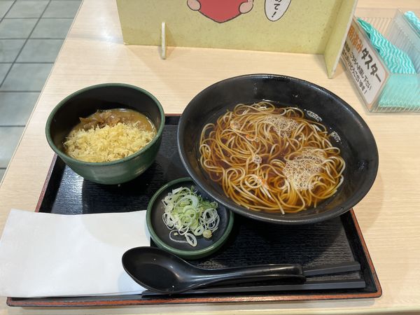 「かけそば380円 カレールー クーポン」@ゆで太郎 淡路町店の写真