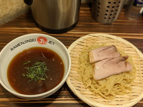 「限定冷やしつけ麺すする」@ラーメン人生 JET 福島本店の写真