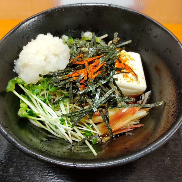 「【季節限定】冷がけ薬味豆腐（￥590）＋おろし（クーポン）」@ゆで太郎 東邦医大通り店の写真
