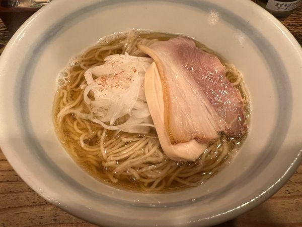 「煮干そば（大）950円」@煮干そば 藍の写真