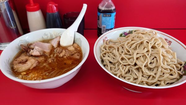 「つけ麺（ニンニク、あぶら、カラメ）」@ラーメン二郎 ひたちなか店の写真