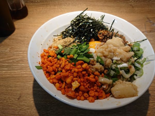 「浜湾 汁なし アブラ カラタマ」@麺屋 浜一の写真